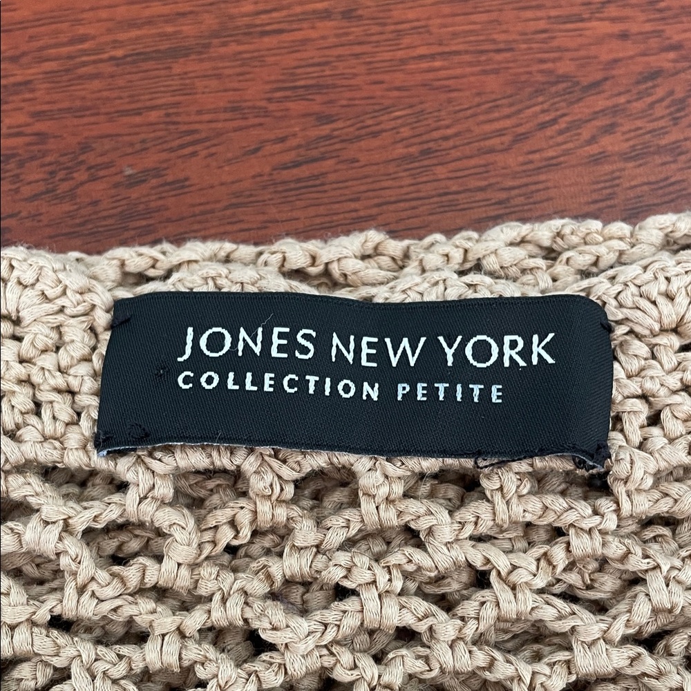 Jones New York Tan Crochet Cardigan - Picture 7 of 7